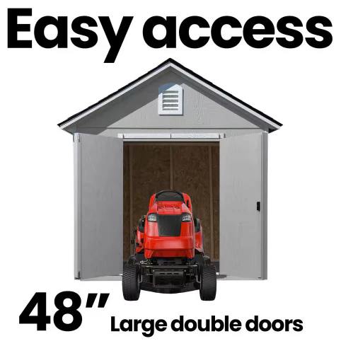 Wood Storage Shed Gable Roof 8x10 Outdoor Kit