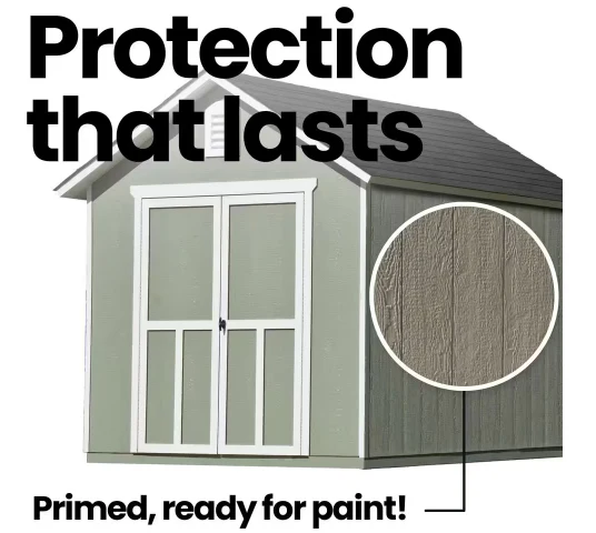 Wood Storage Shed Gable Roof 8x10 Outdoor Kit