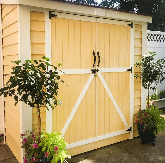 Cedar Storage Shed Double Door 8x4 Outdoor Kit