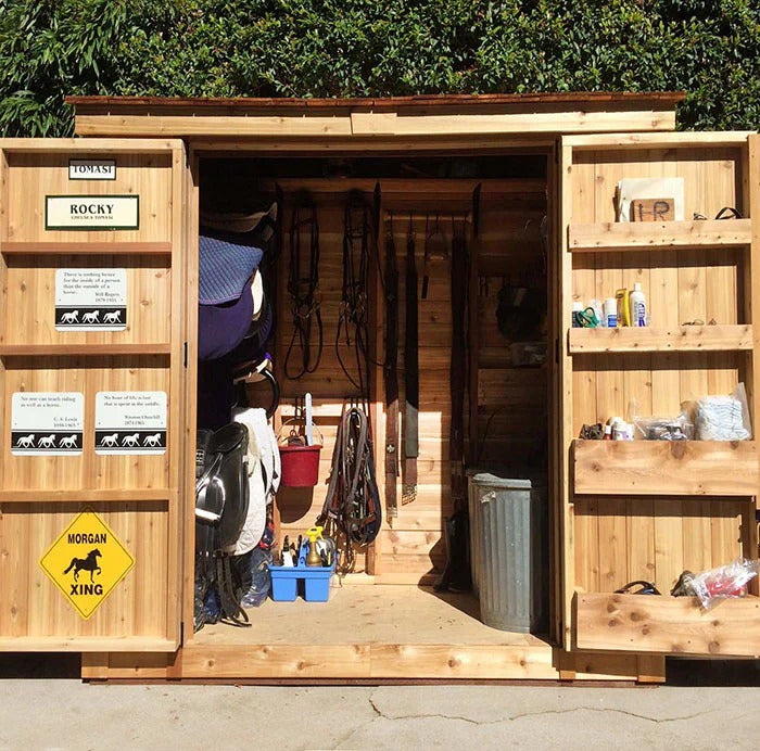 Cedar Storage Shed Double Door 8x4 Outdoor Kit