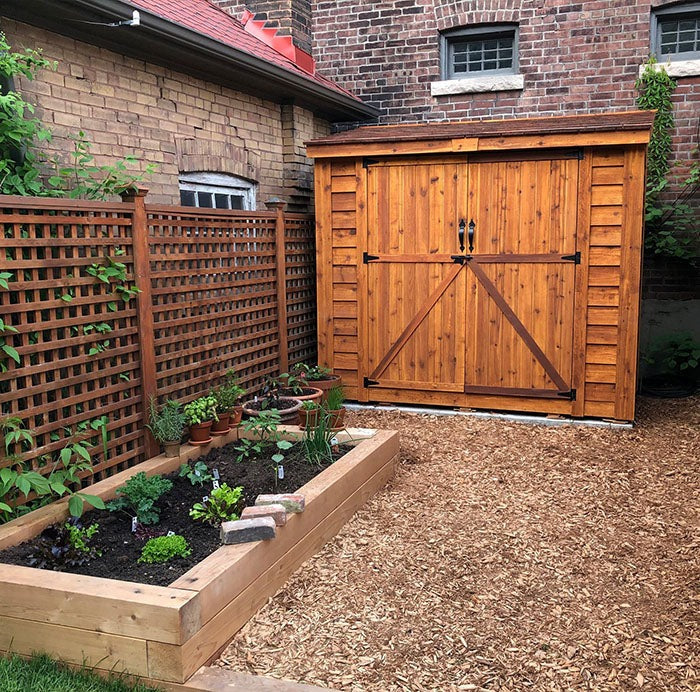 Cedar Storage Shed Double Door 8x4 Outdoor Kit