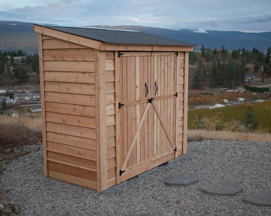 Cedar Storage Shed Double Door 8x4 Outdoor Kit