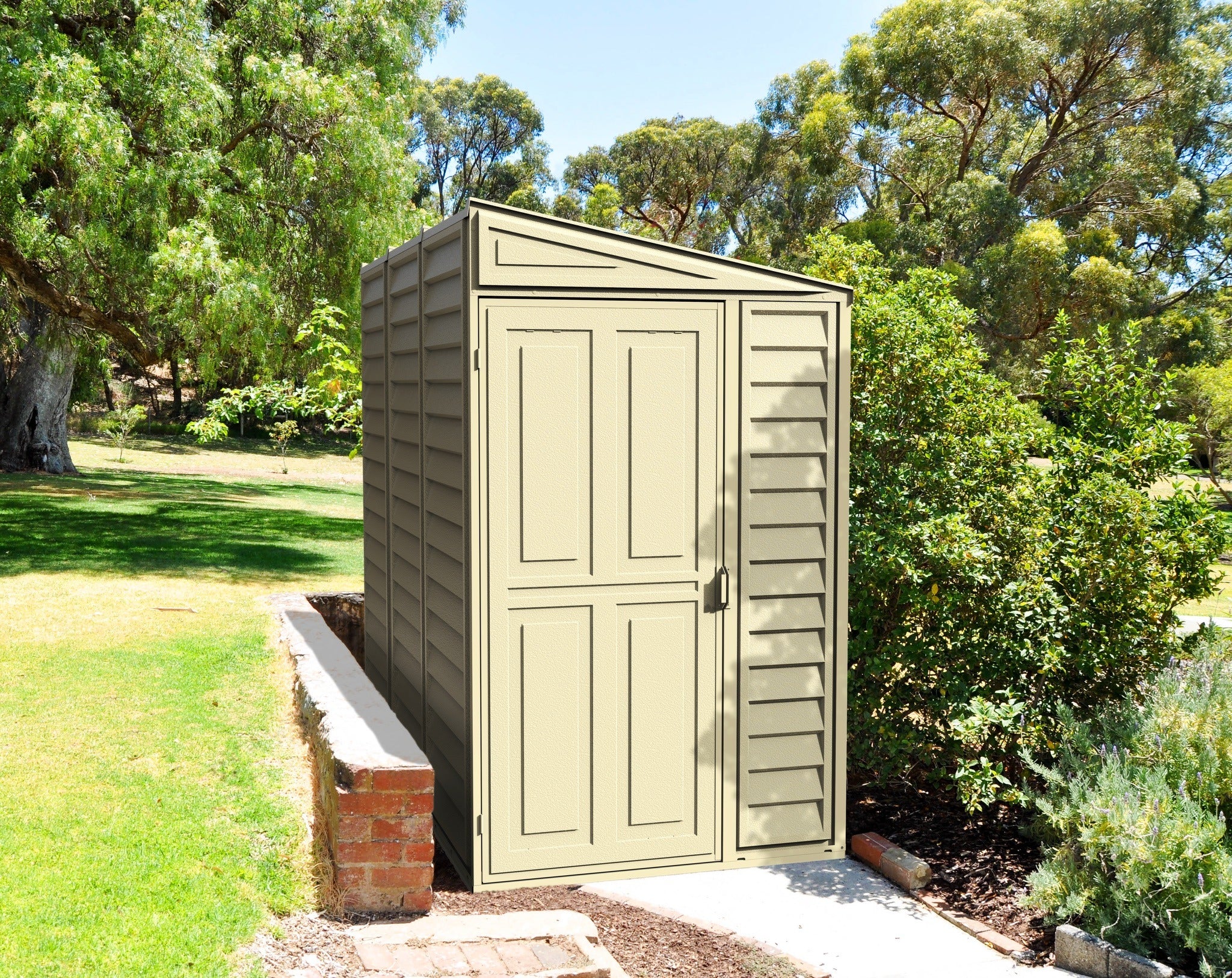 Vinyl Lean To Storage Shed 4x8 Off White