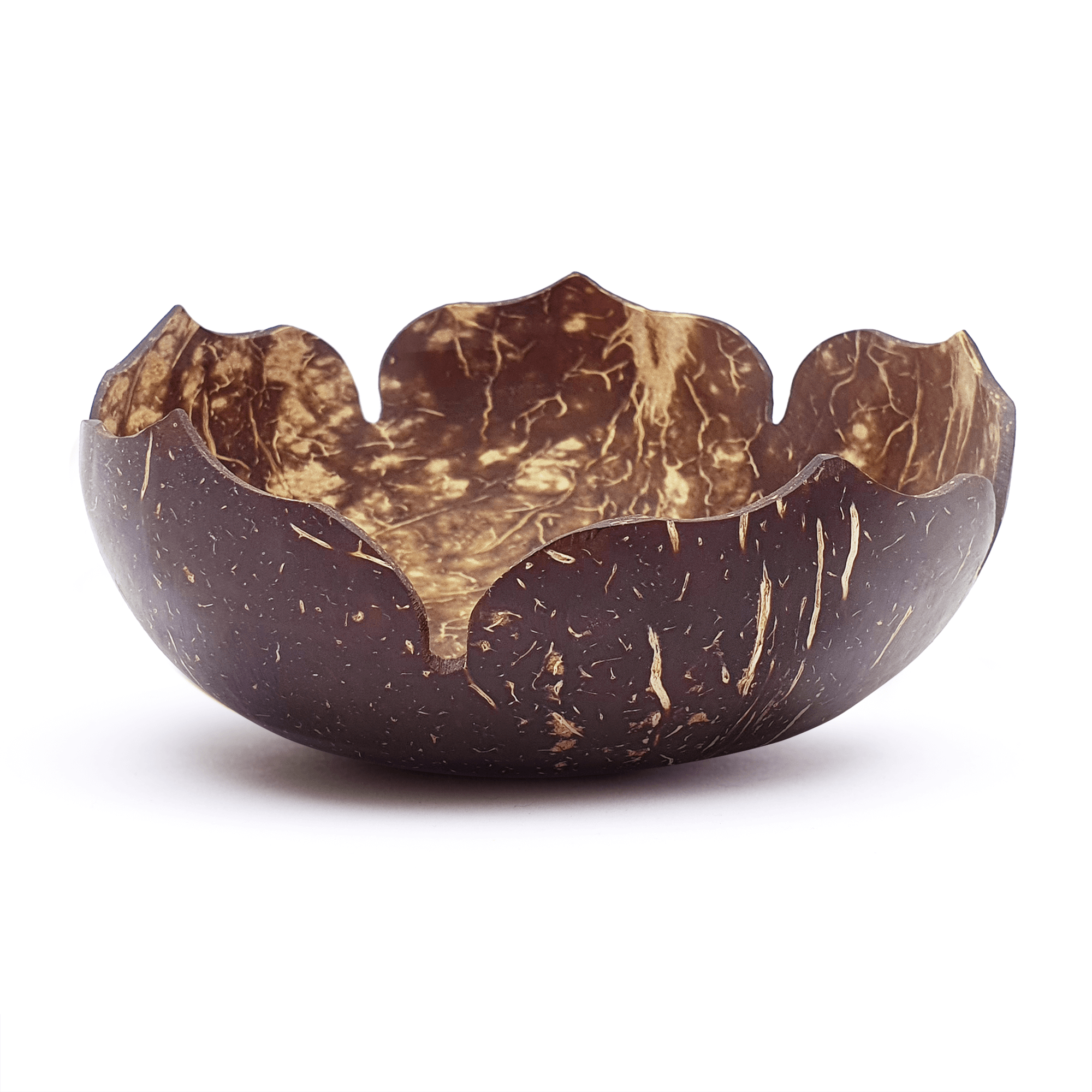 Handcrafted Flower Coconut Shell Bowl