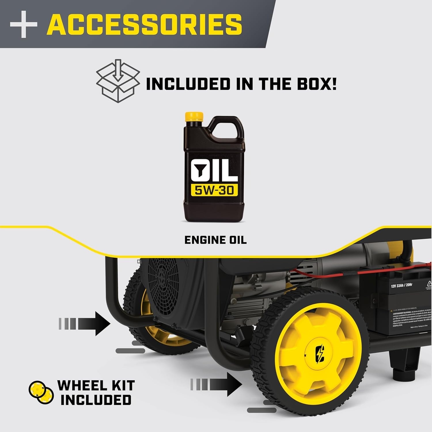 Electric Start Backup Generator Black