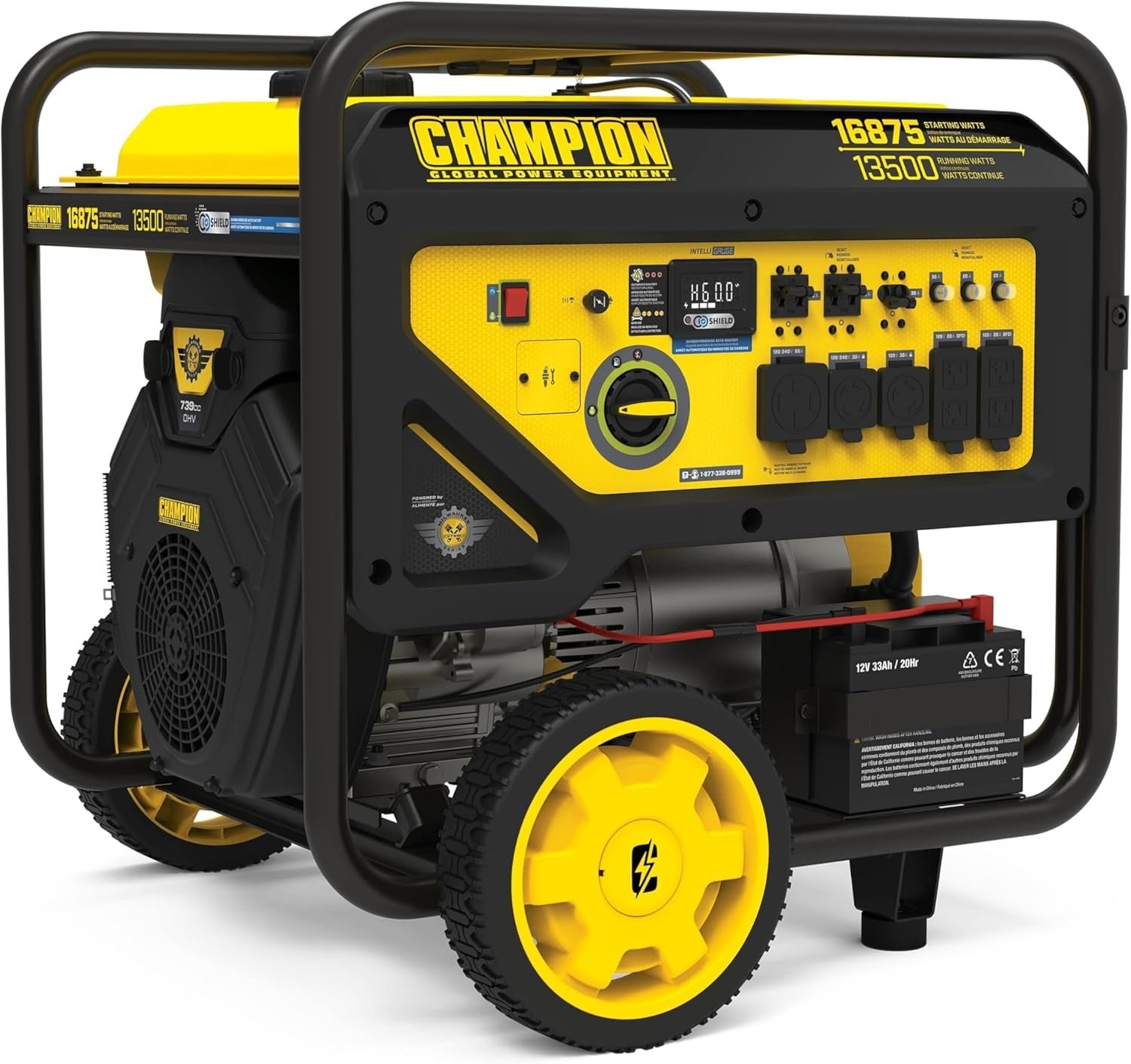 Electric Start Backup Generator Black