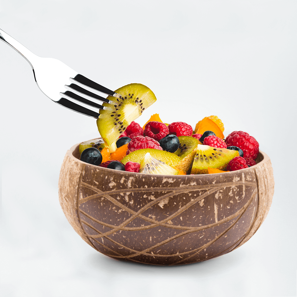 Handcrafted Waves Coconut Shell Bowl
