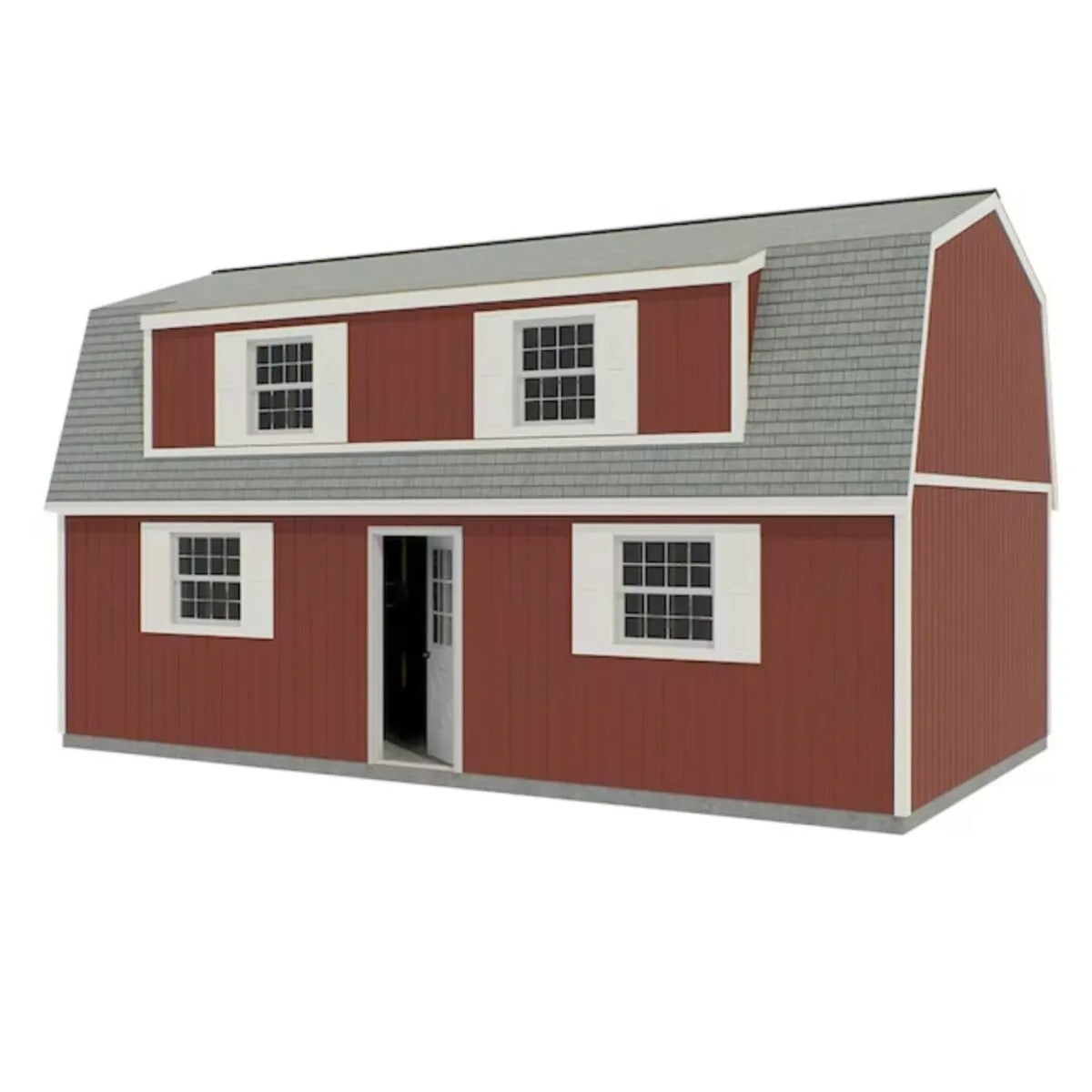 2 Story Wood Storage Shed Kit 16x32 Gambrel