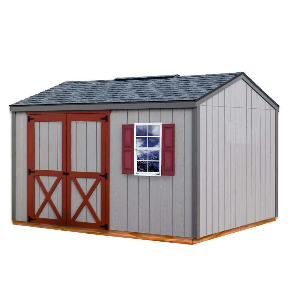 Wood Storage Shed Kit Gable Roof 10x12 DIY