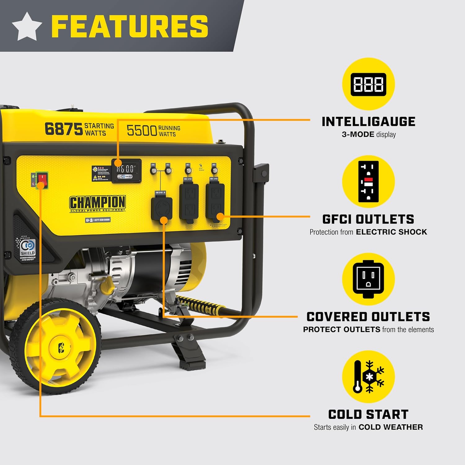 Portable 6875W Gas Generator