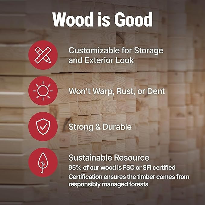 Wood Storage Shed With Floor 10x12 Beige DIY