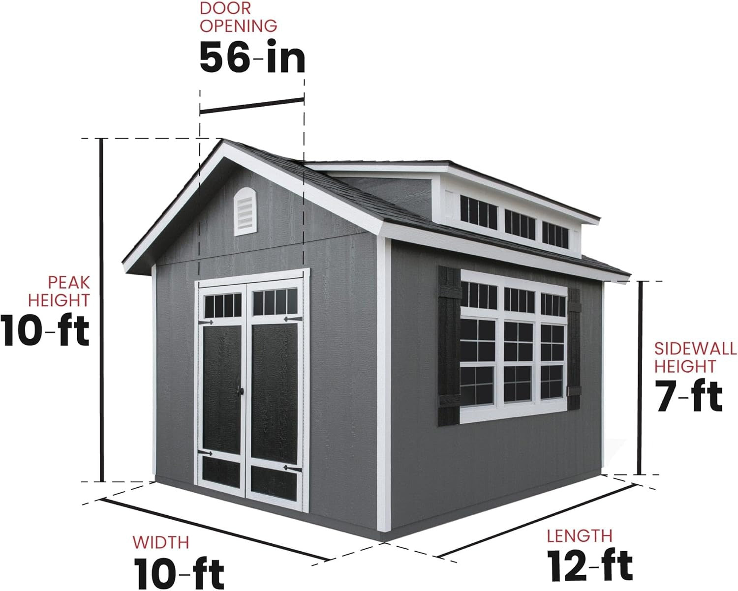 Wood Storage Shed With Floor 10x12 Beige DIY