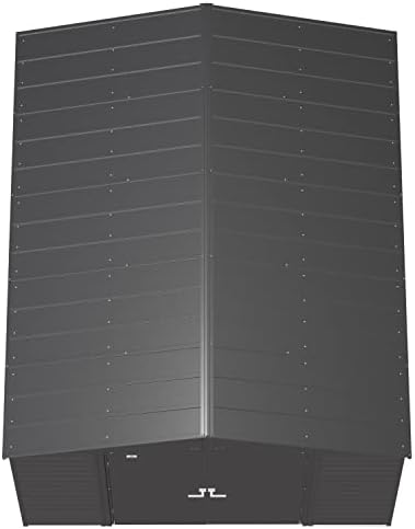 Steel Outdoor Storage Shed Lockable 10x12 Charcoal