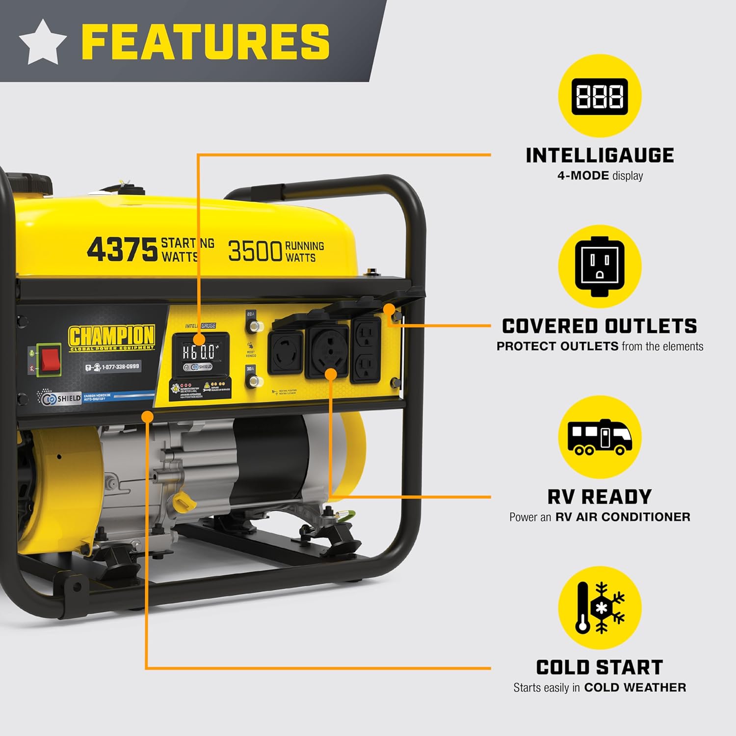 Portable 4375W RV Generator