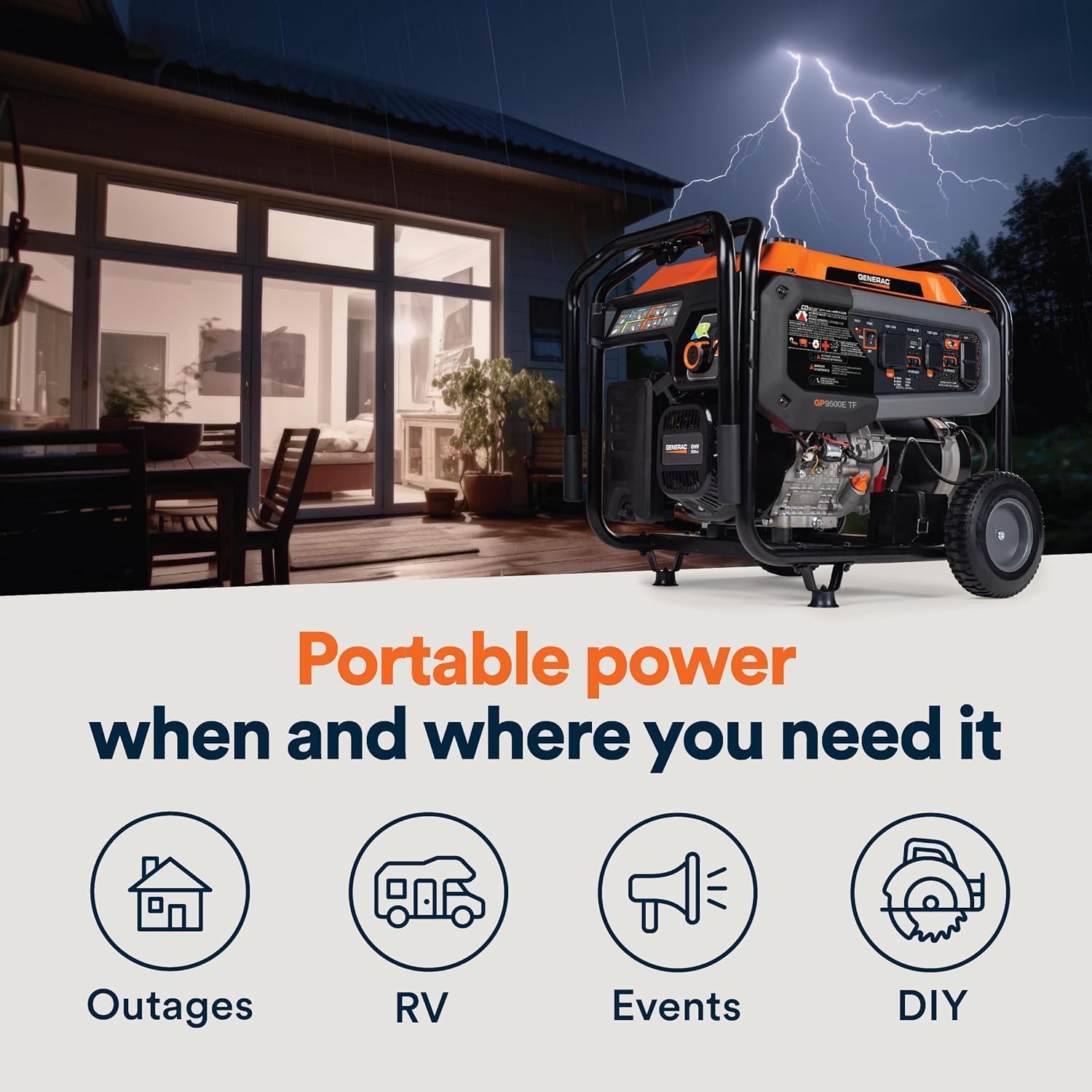 Tri Fuel Backup Power Generator