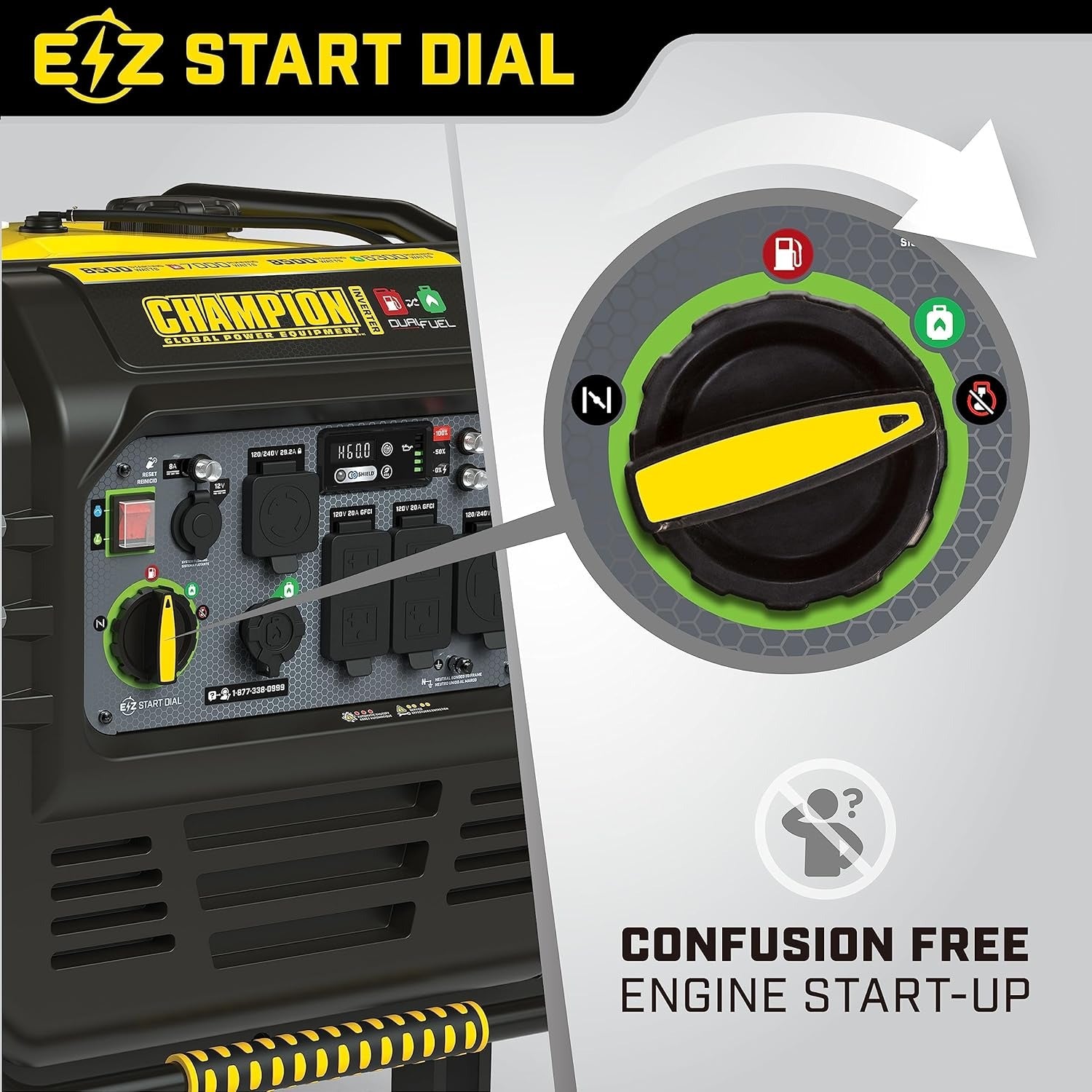 Dual Fuel Inverter Generator 8500W Electric Start