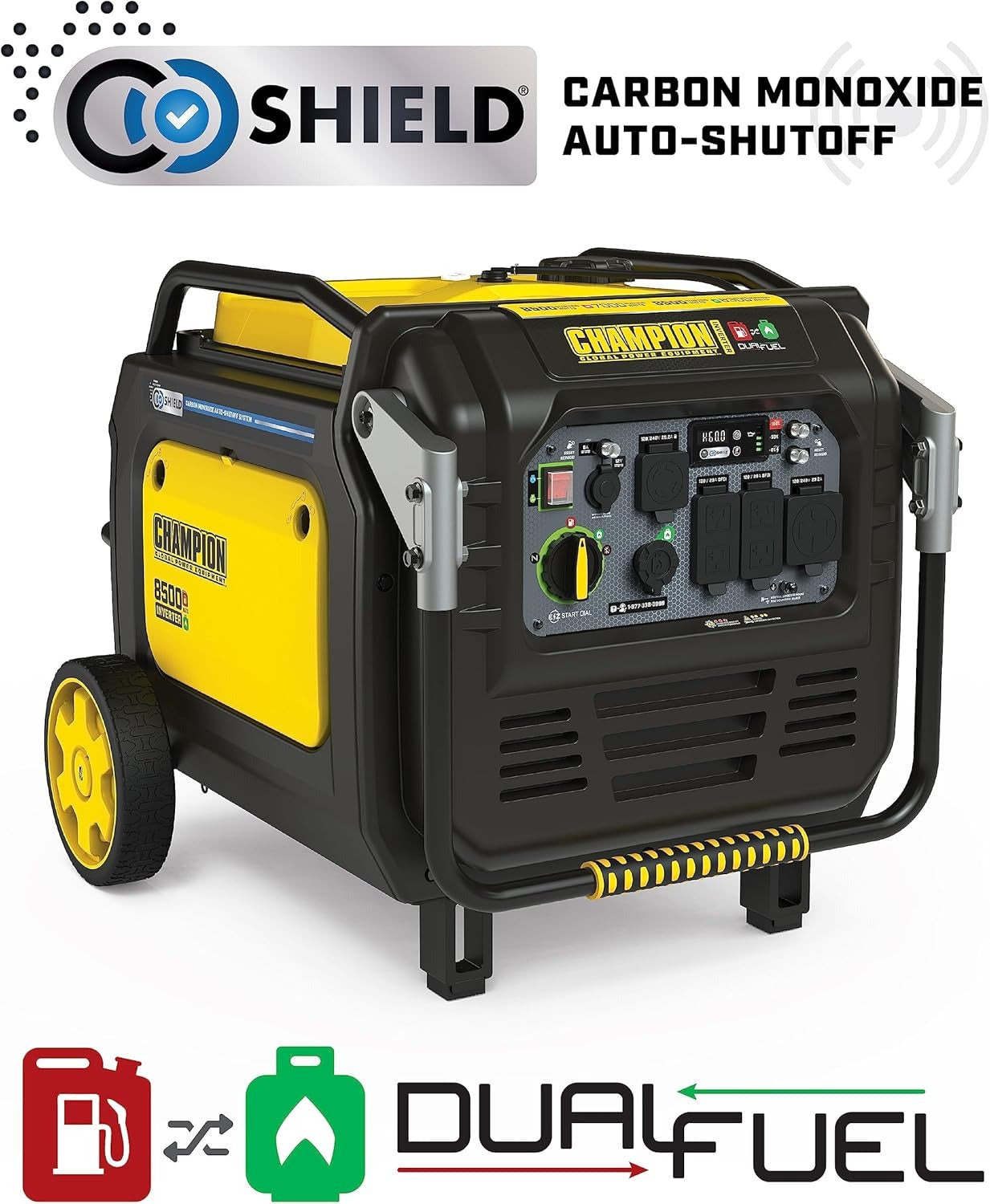 Dual Fuel Inverter Generator 8500W Electric Start