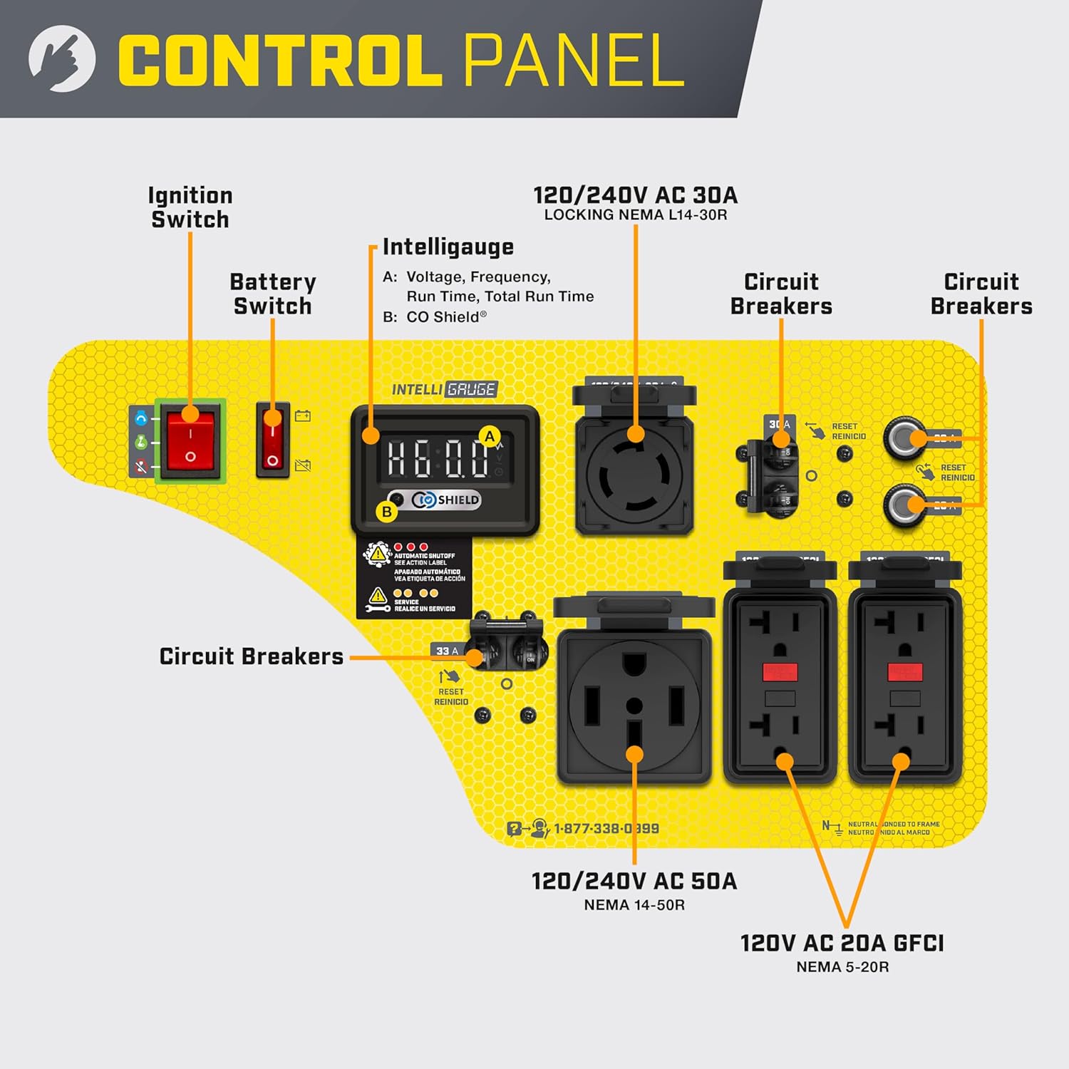 Portable 10000W Remote Start Generator