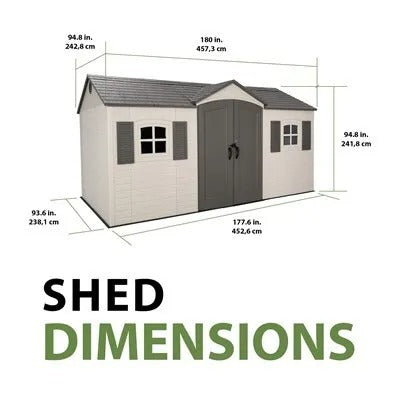Outdoor Storage Shed Heavy Duty 15x8 Legacy Series