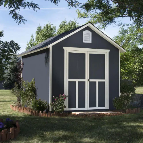 Wood Storage Shed Gable Roof 8x10 Outdoor Kit