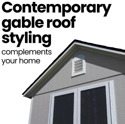 Wood Storage Shed Gable Roof 8x10 Outdoor Kit