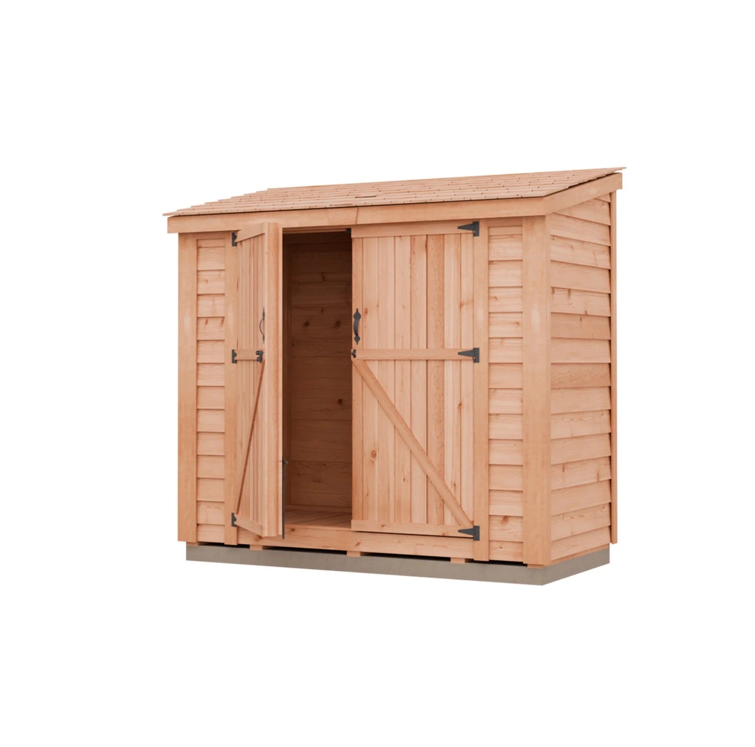 Cedar Storage Shed Double Door 8x4 Outdoor Kit