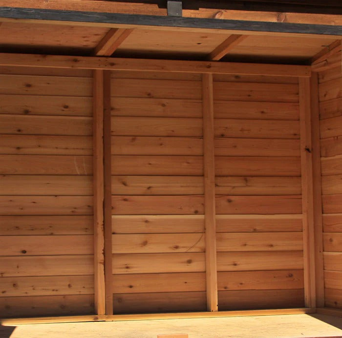 Cedar Storage Shed Double Door 8x4 Outdoor Kit