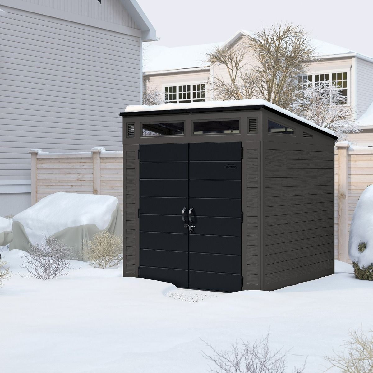 Resin Outdoor Storage Shed Modern Design 7x7