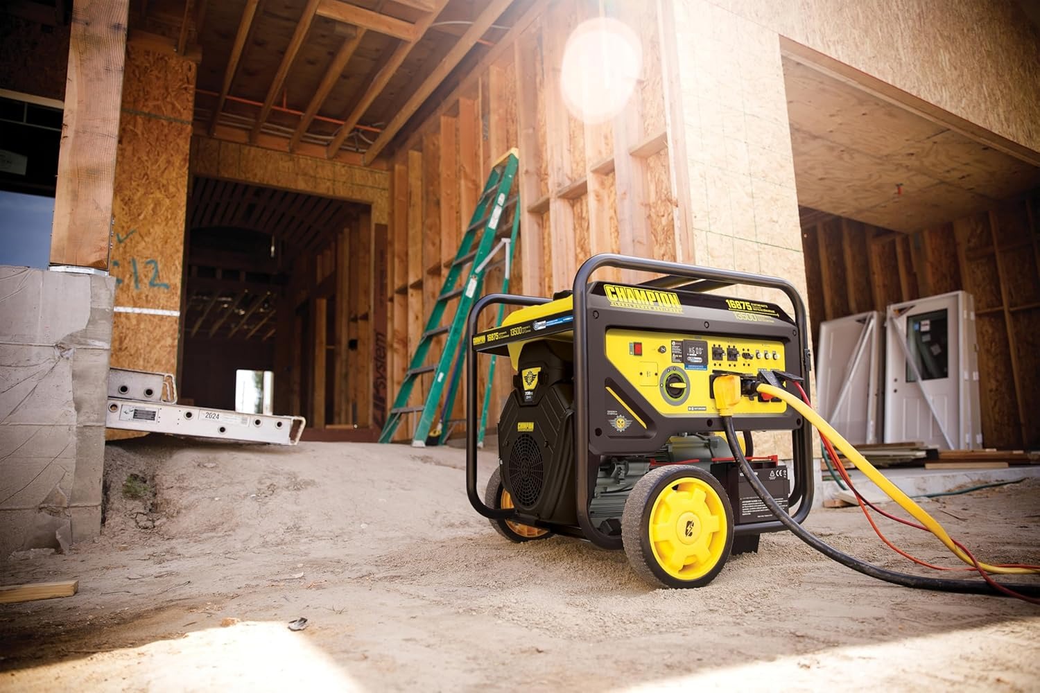 Electric Start Backup Generator Black