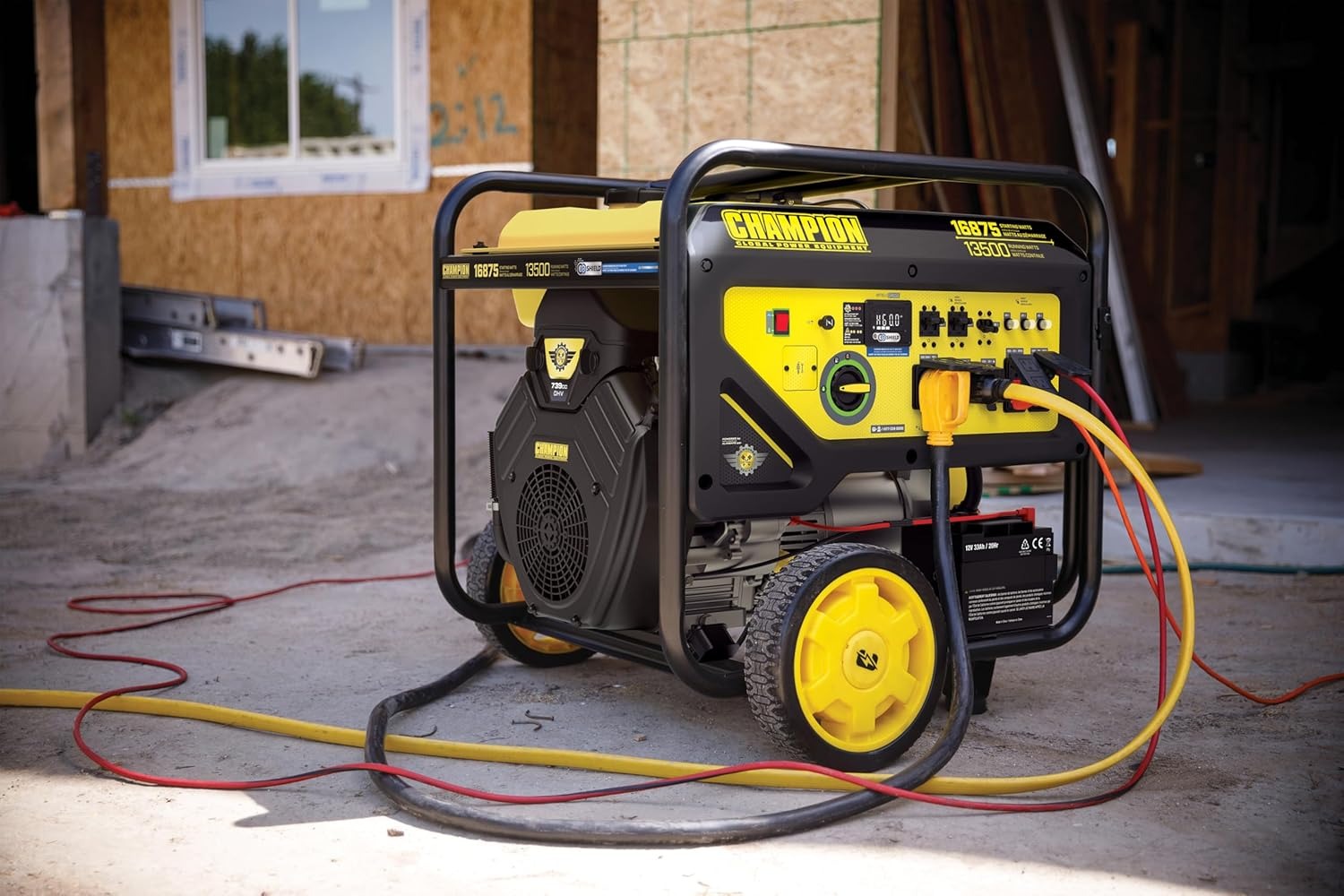 Electric Start Backup Generator Black
