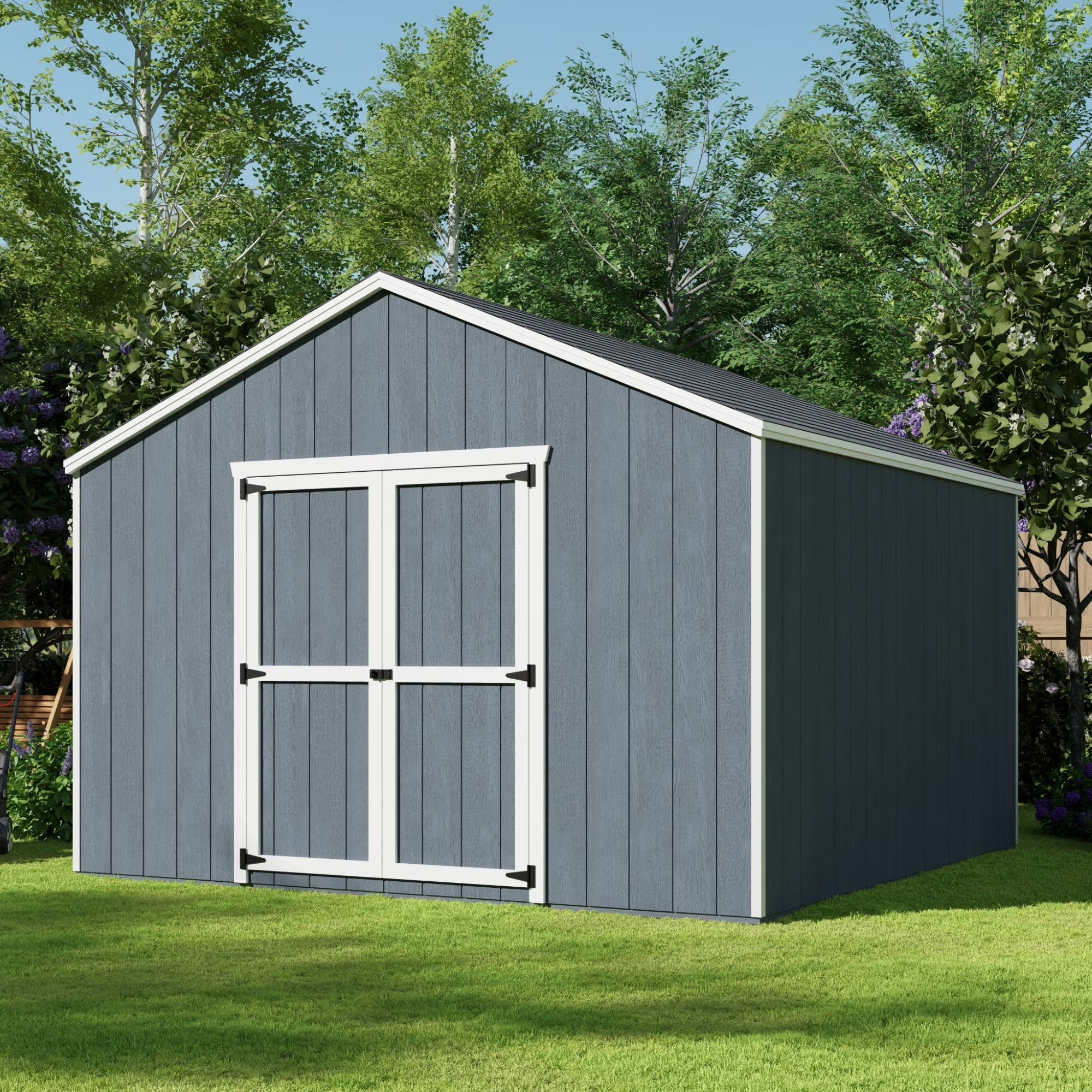 Wood Storage Shed Kit Gable Roof 12x12 Heavy Duty