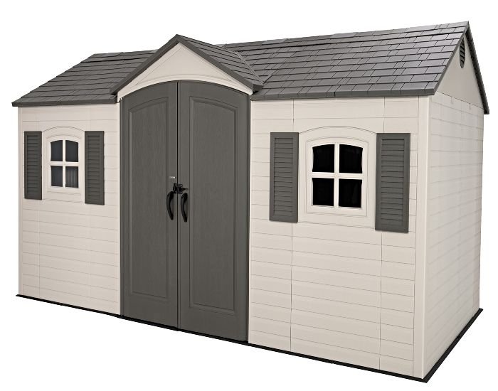 Outdoor Storage Shed Heavy Duty 15x8 Plastic Kit with Floor
