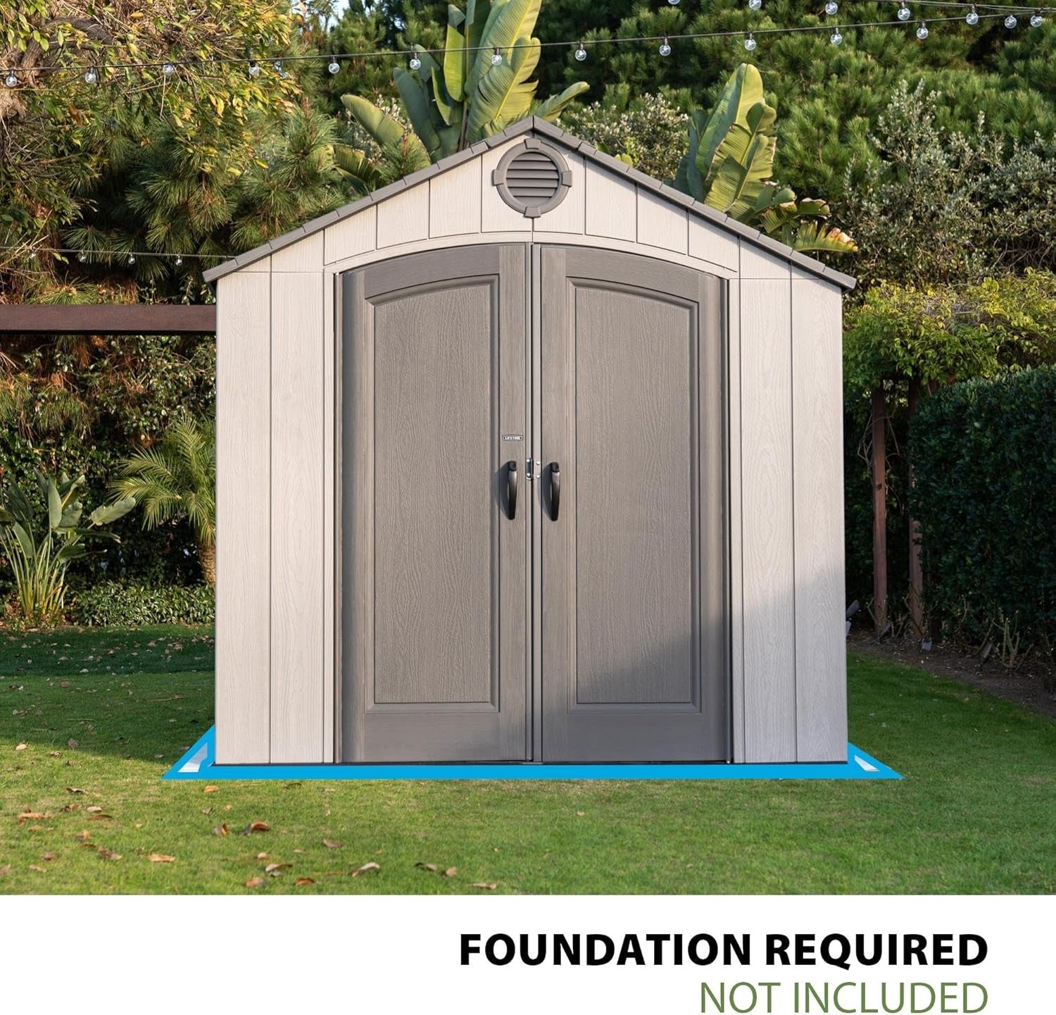 Outdoor Storage Shed Heavy Duty 8x10 Gray Resin