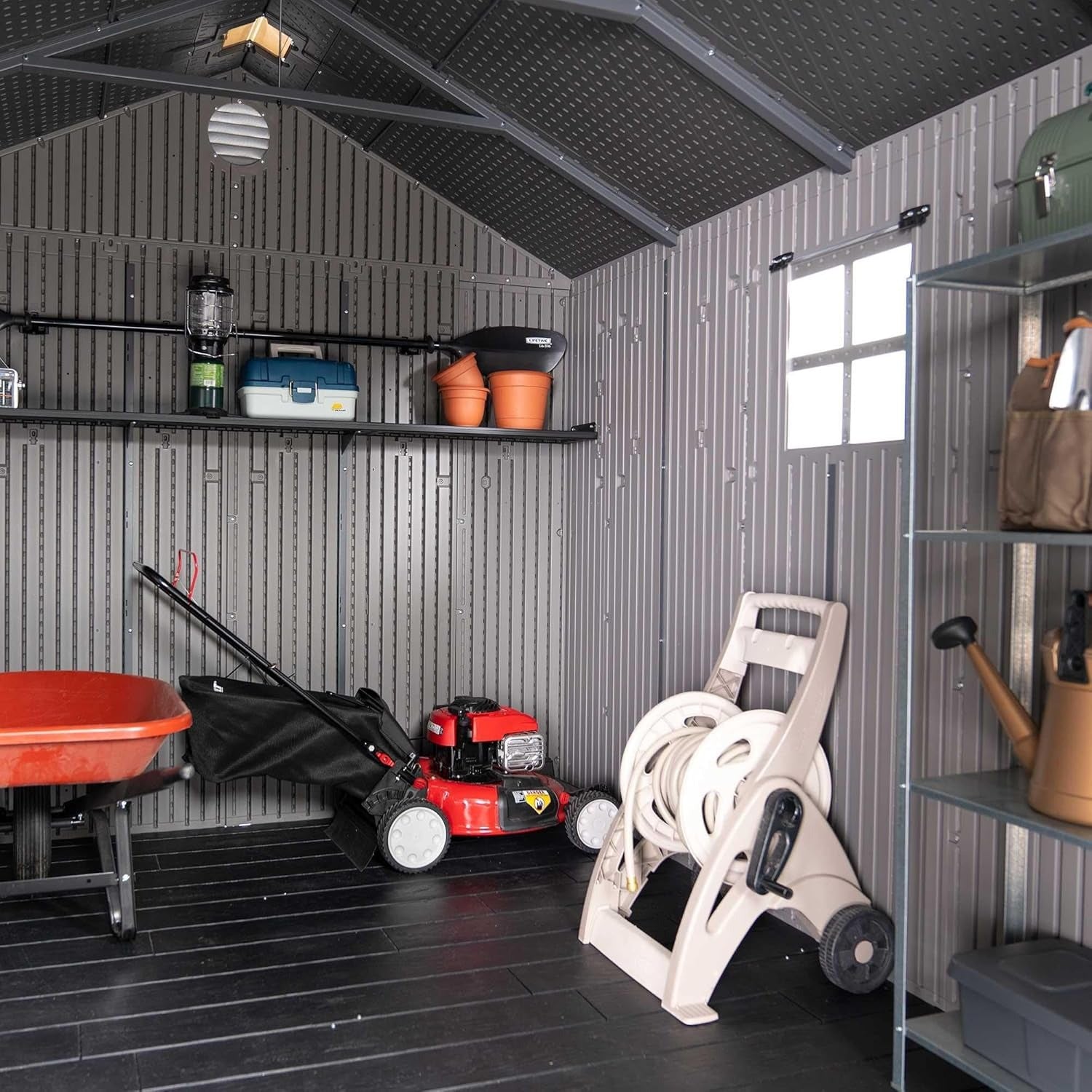 Outdoor Storage Shed Heavy Duty 8x10 Gray Resin