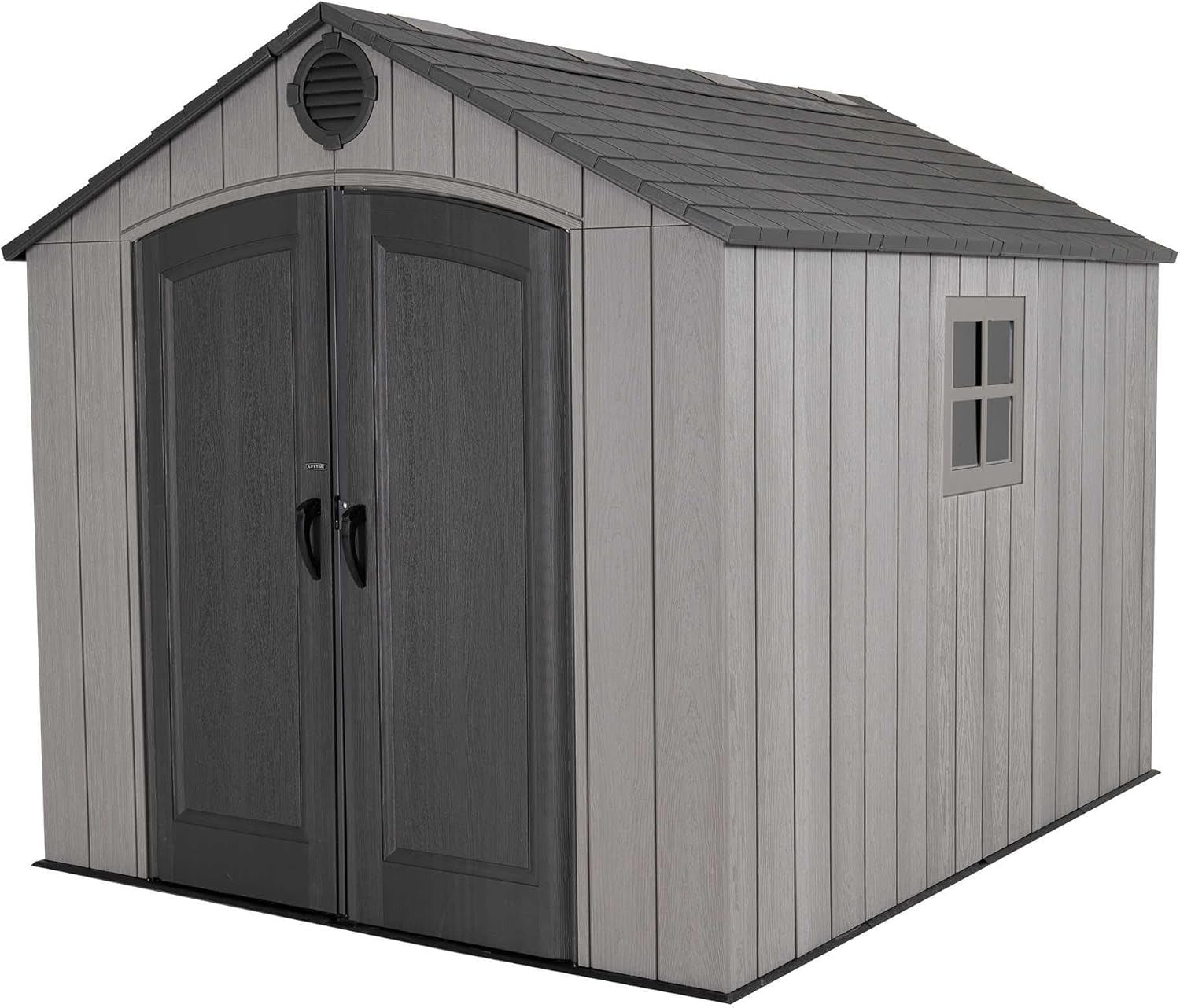 Outdoor Storage Shed Heavy Duty 8x10 Gray Resin