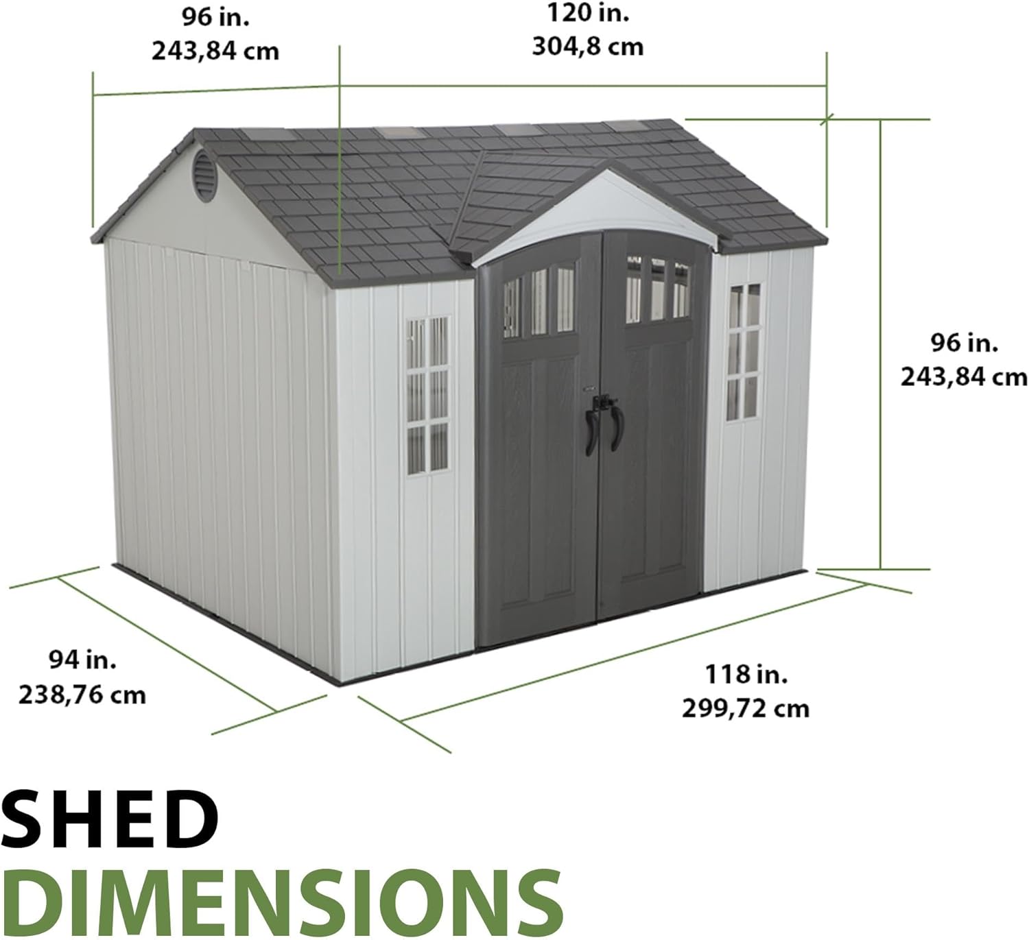 Outdoor Storage Shed Heavy Duty 10x8