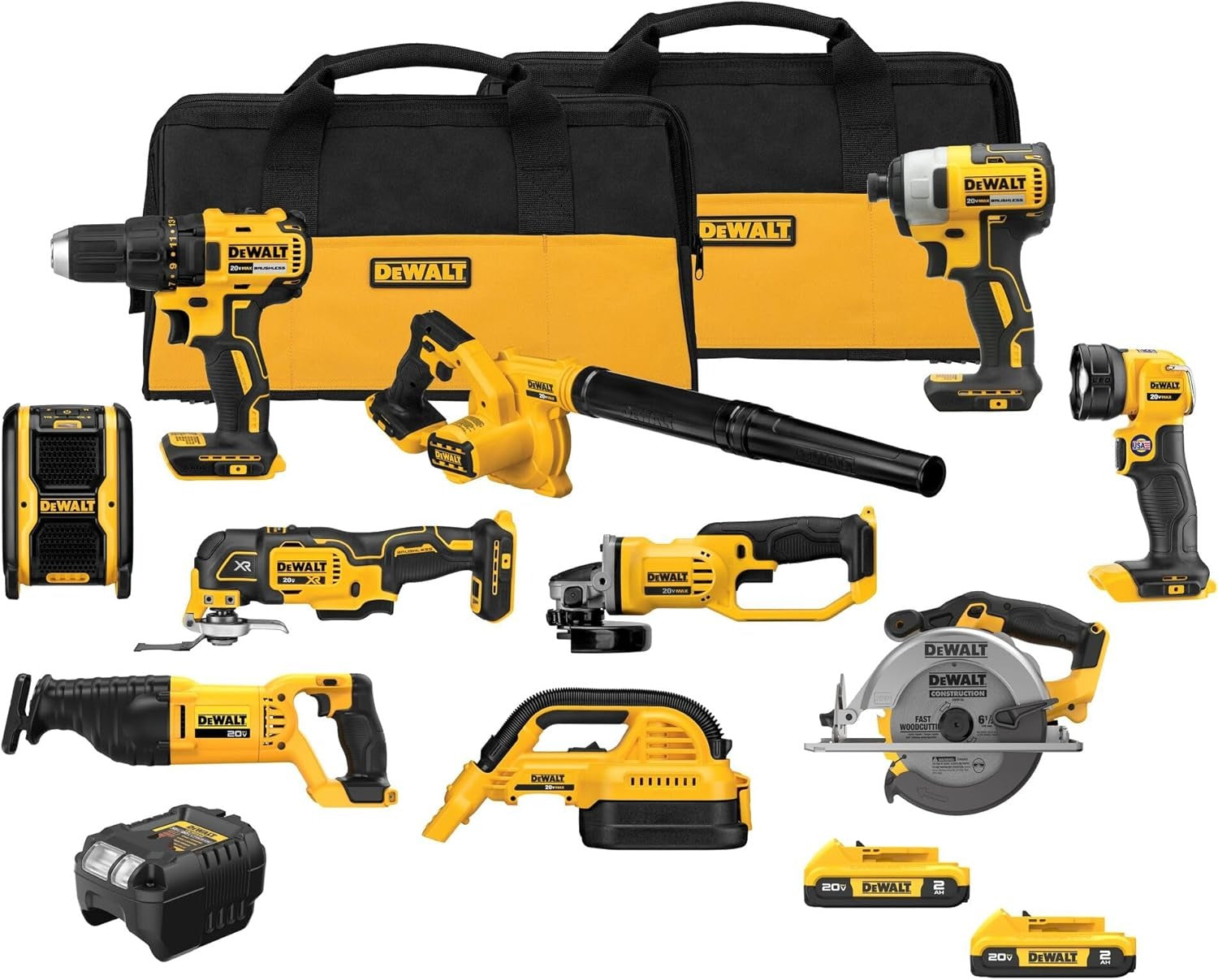DEWALT DCK1021D2 20V MAX Brushless 10 Tool Combo Kit