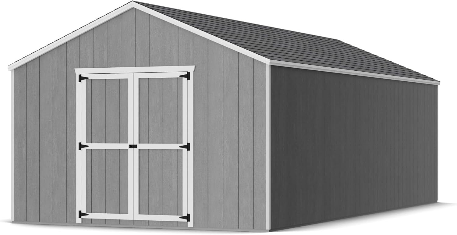 Wood Storage Shed Kit Gable Roof 12x20 Heavy Duty