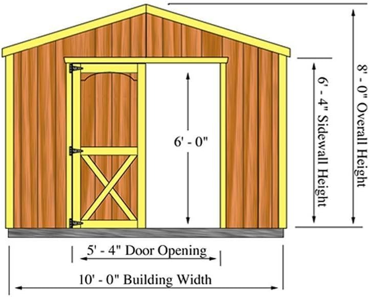 Wood Storage Shed Kit Cottage Style 10x12 With Floor