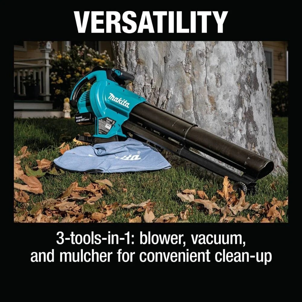 Makita XBU07SM1 18V Brushless Blower Vacuum Mulcher Kit