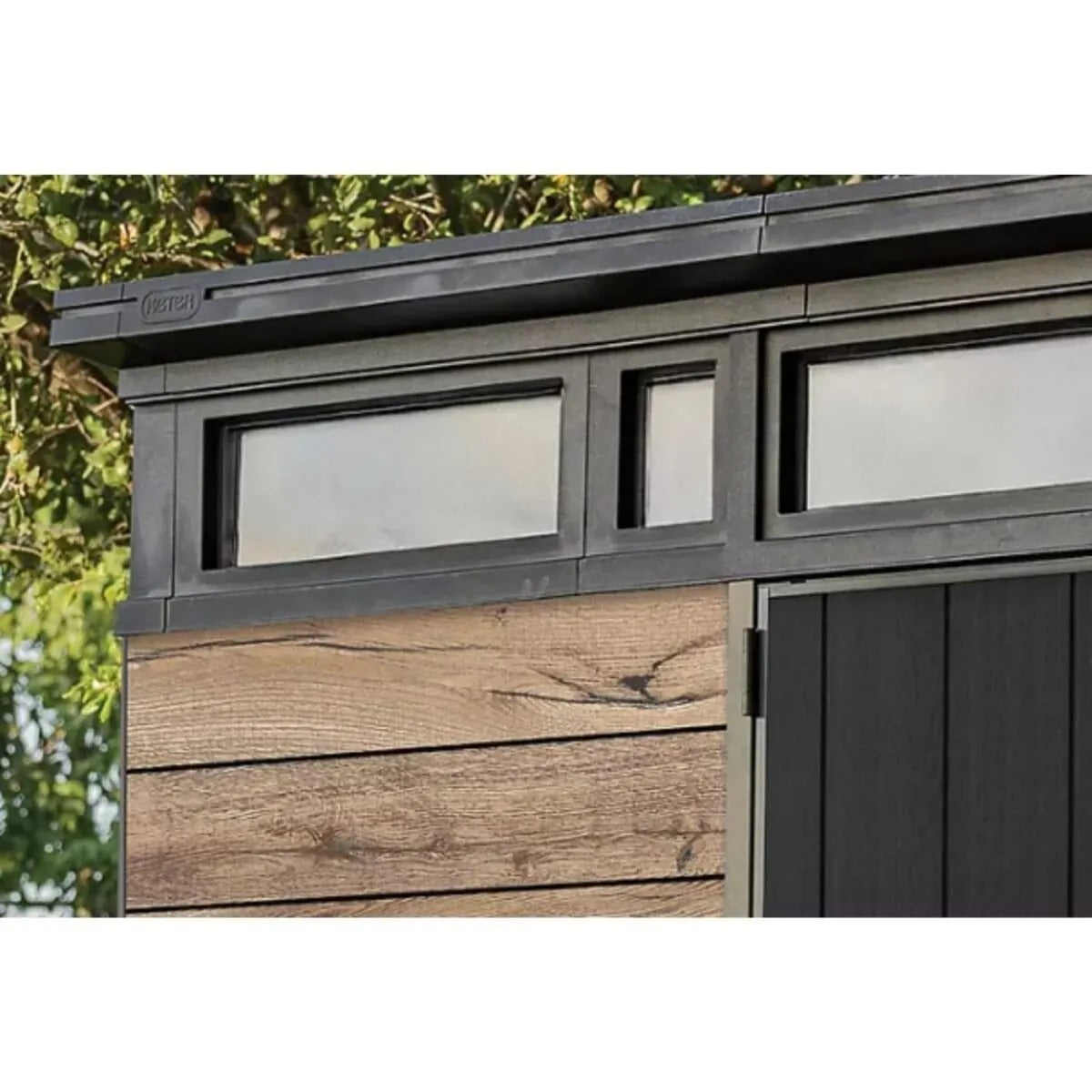 Resin Outdoor Storage Shed Wood Look 9x7