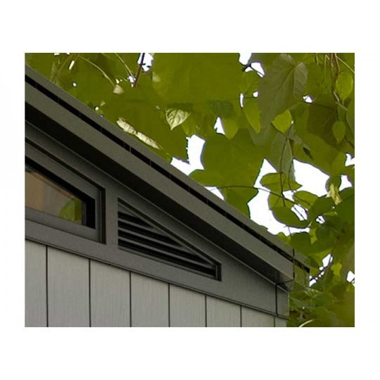 Modern Resin Outdoor Storage Shed With Floor 7x7 Gray