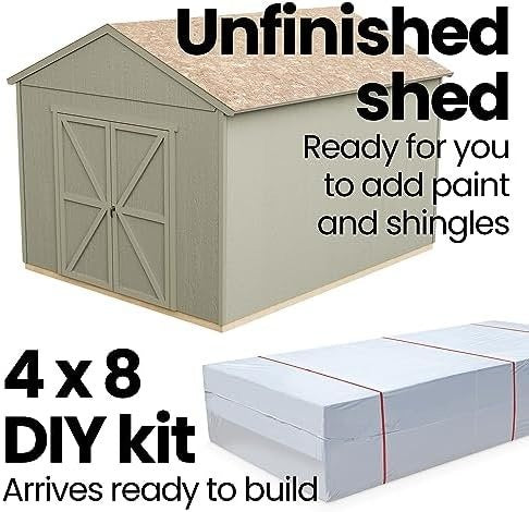 Wood Storage Shed DIY 10x12 Without Floor