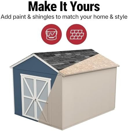 Wood Storage Shed DIY 10x12 Without Floor