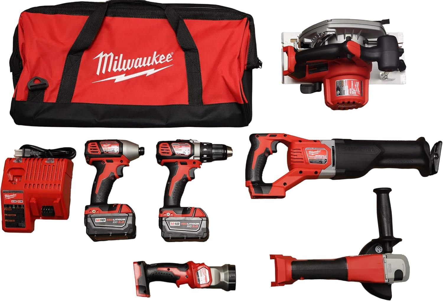 Milwaukee 2696-26 M18 Cordless 6 Tool Combo Kit