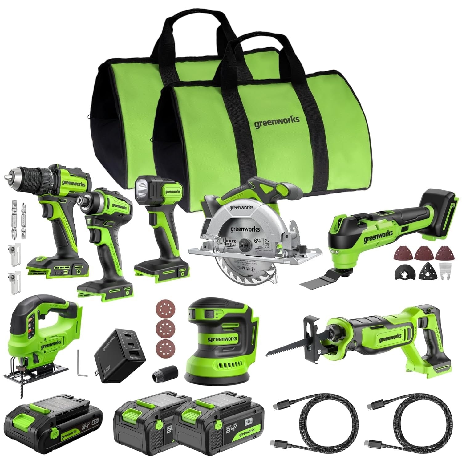 GREENWORKS 24V 8-Tool Combo Kit