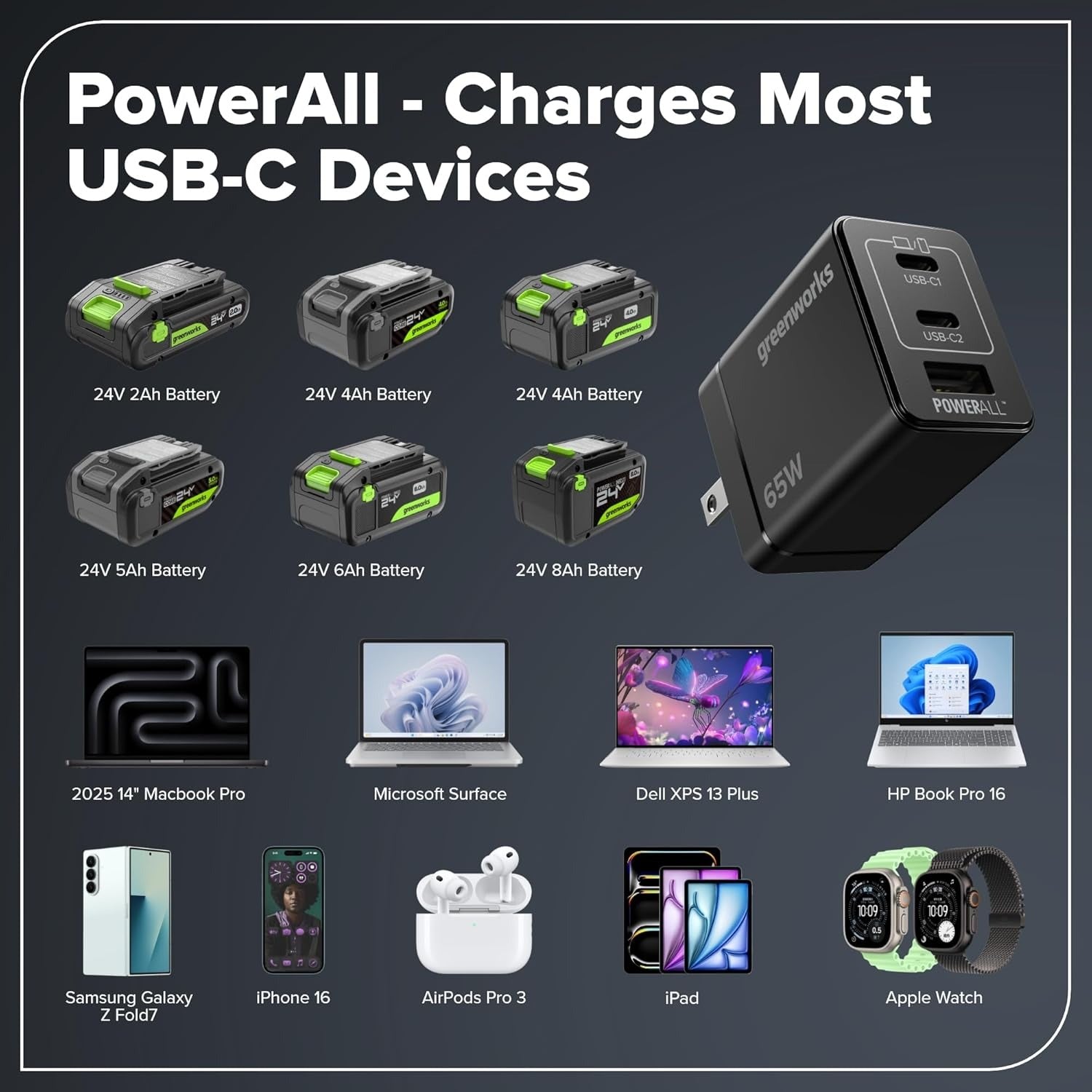 GREENWORKS 24V 8-Tool Combo Kit