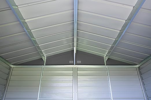 Steel Outdoor Storage Shed Lockable 10x12 Charcoal