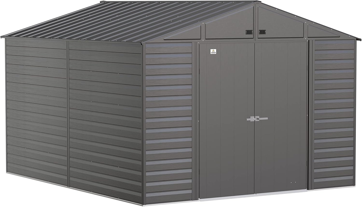 Steel Outdoor Storage Shed Lockable 10x12 Charcoal