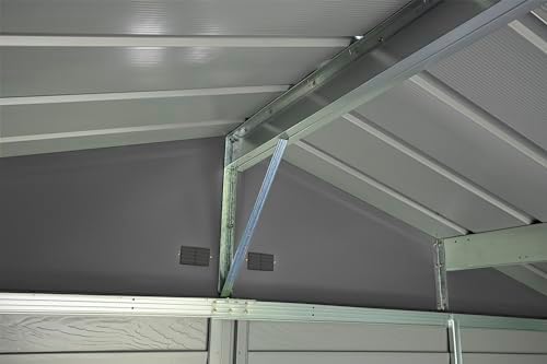 Steel Outdoor Storage Shed Lockable 10x12 Charcoal